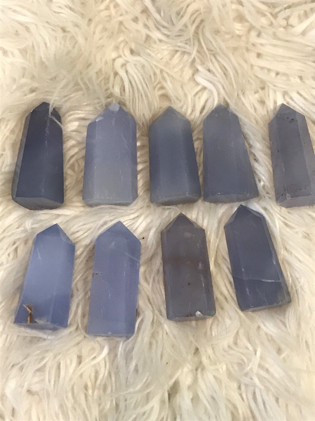 Lovely Blue chalcedony Crystal Point