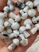 One Mini Rainbow Moonstone Mushroom