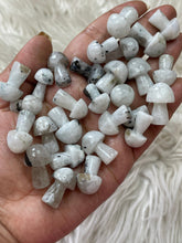 One Mini Rainbow Moonstone Mushroom