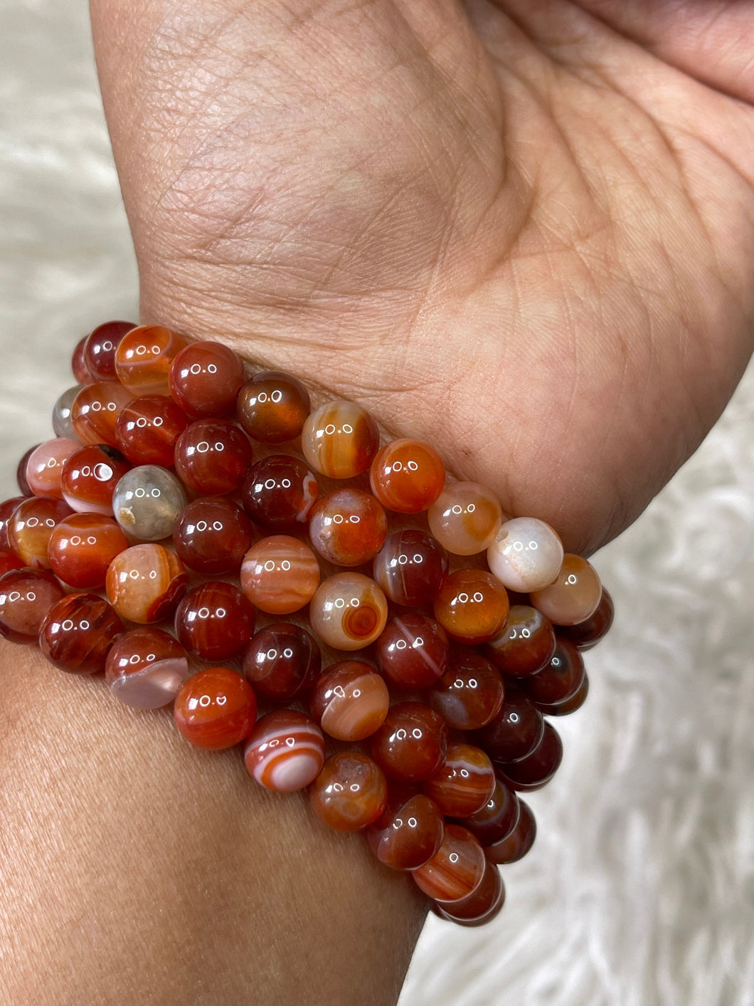 Red Carnelian bracelet 8mm  - One