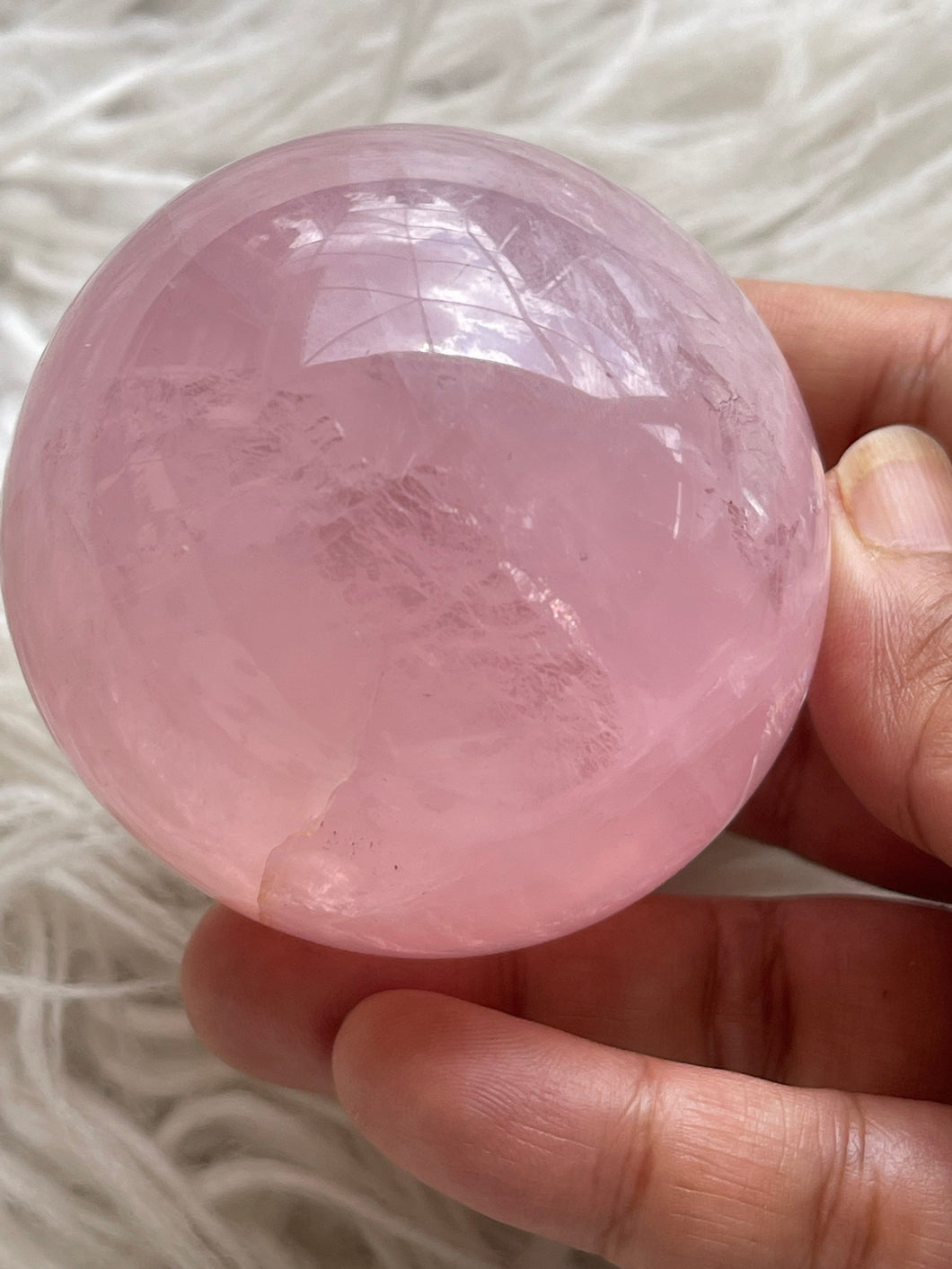 Star Rose Quartz Crystal Sphere 5