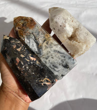 One Mosaic Quartz With Crazy Lace Point - New stone