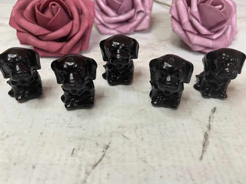 Dog Figurine , crystals For Pet Loss