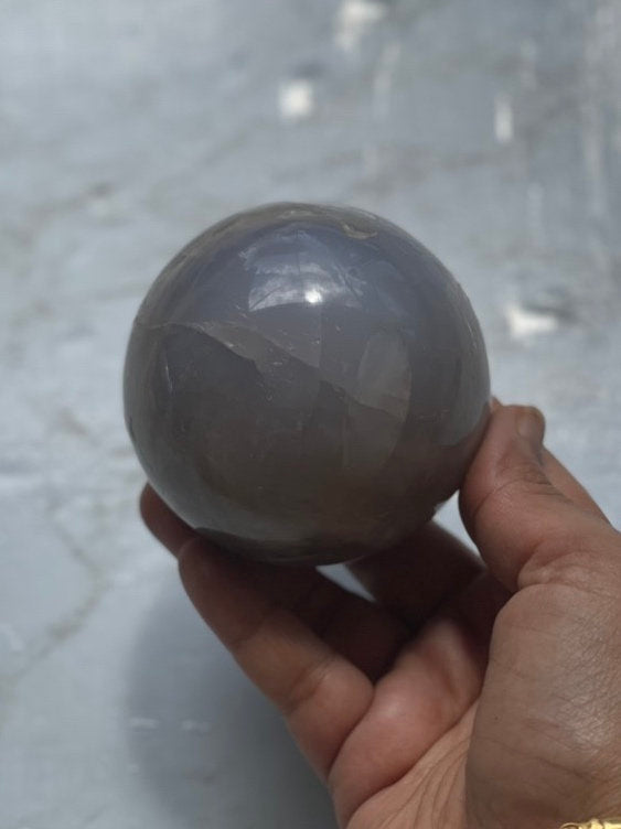 Rare Blue Rose Quartz Crystal Sphere
