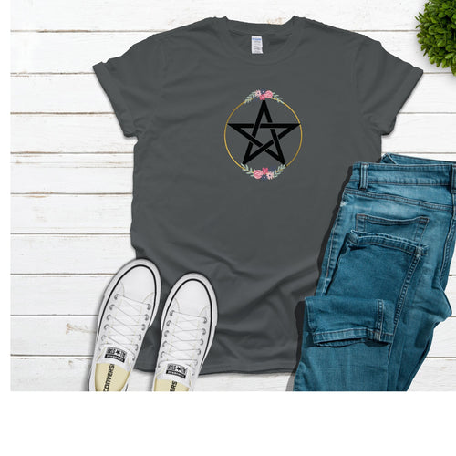 Floral Pentagram Tshirt