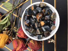 RARE Blue tiger&#39;s eye tumbled stones|tumbles crystals|tumbled gemstones|wicca crystal|