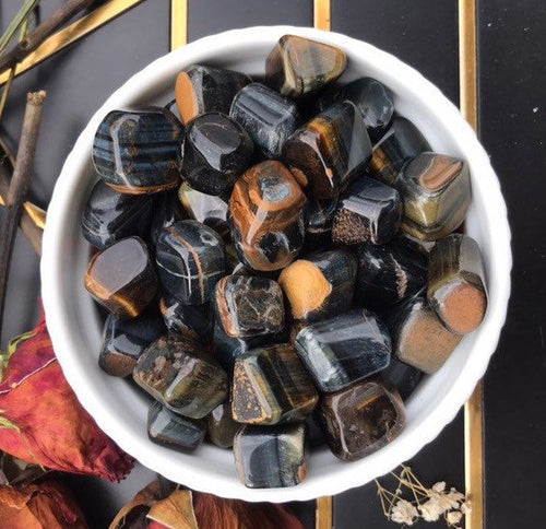 RARE Blue tiger's eye tumbled stones|tumbles crystals|tumbled gemstones|wicca crystal|