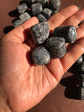Black Moonstone or Larvikite Tumbles