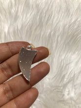Raw Amethyst Druzy Shark Tooth Crystal Pendant In Sterling Silver-you choose