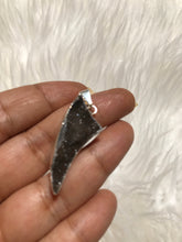 Raw Amethyst Druzy Shark Tooth Crystal Pendant In Sterling Silver-you choose