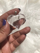 One Clear quartz heart pendant
