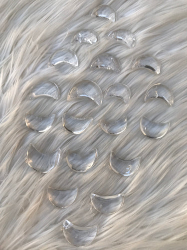 Two Clear Quartz Moons