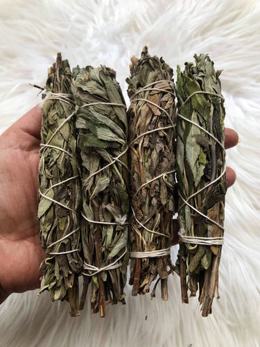 One Lavender Sage Smudge Stick - dried lavender bundle