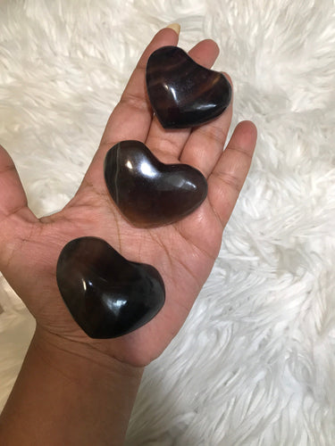 Yellow Fluorite Heart -1