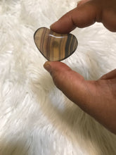 One (1) Yellow Fluorite Hearts