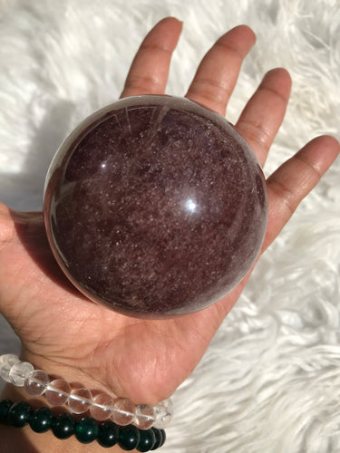 Large Strawberry Quartz Sphere 2