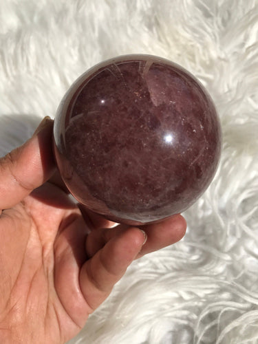 Large Strawberry Quartz Sphere 3