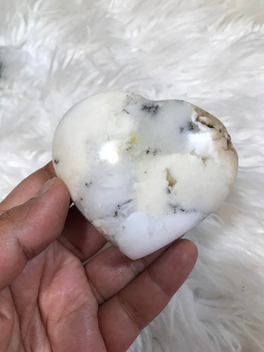 Dendrite Agate Heart For Clarity -3