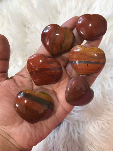 One (1) Petrified Wood Puffy Heart