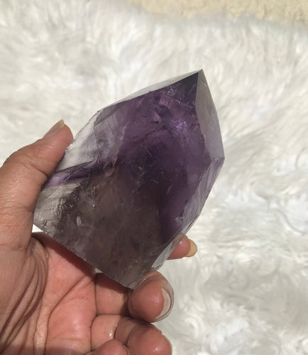 Large Dark Bahia Phantom Amethyst Elestial Tooth 2