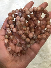 One 8mm Sunstone beaded gemstone Bracelet