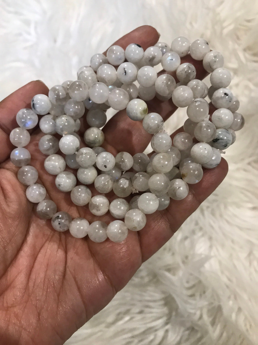 Rainbow Moonstone Chip Bracelet - The Fossil Cartel