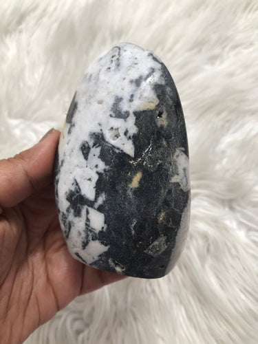 RARE Pink Mangano Calcite Druzy with Pyrite & Sphalerite Freeform 7