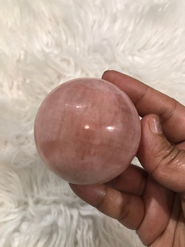 One dark Rose Calcite Sphere 9