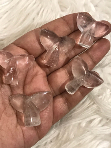 One Clear Quartz Whale Tail