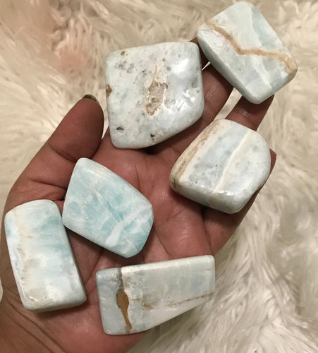 One LARGE Blue Aragonite Tumble