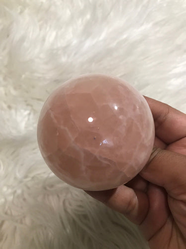 One Rose Calcite Sphere 4
