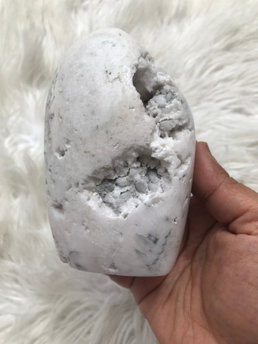 RARE Pink Mangano Calcite Druzy with Pyrite & Sphalerite Freeform 9