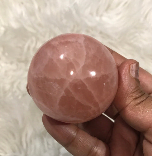 One dark Rose Calcite Sphere 6