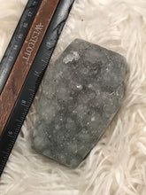 Light Green Amethyst druzy Coffin 3 Halloween shapes