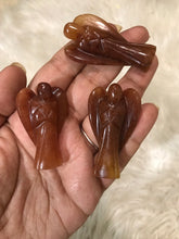 One 2 inch Strawberry Quartz Angel