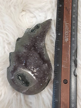 Lavender large Amethyst Druzy Angel Wing or flame 1