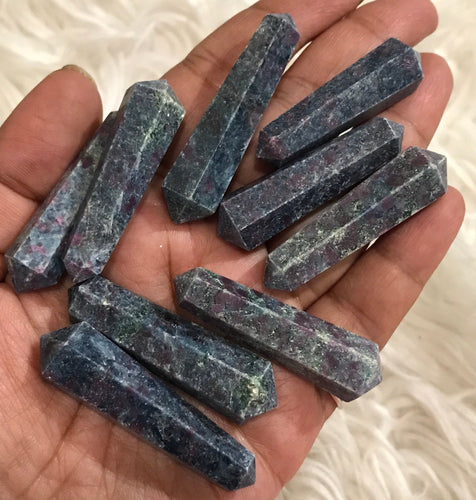 One Ruby In Kyanite Double Terminated Point around than 2 inches