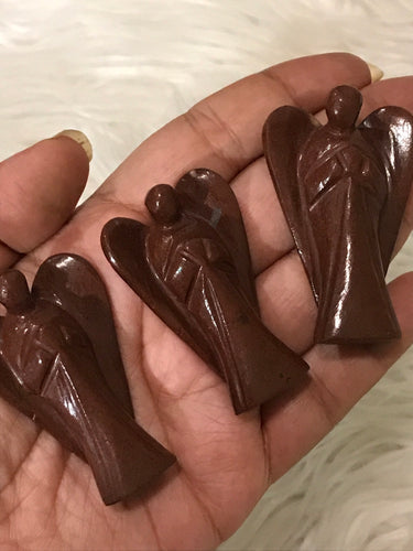 One 2 inch Red Jasper Angel