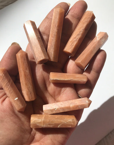 One Peach Moonstone single Point around 2 inches