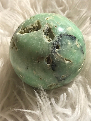Chrysoprase spheres With Druzy 78mm
