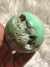 Chrysoprase spheres With Druzy 78mm