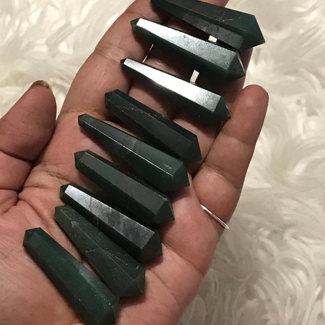 One Jade Double Terminated Point less than 2 inches