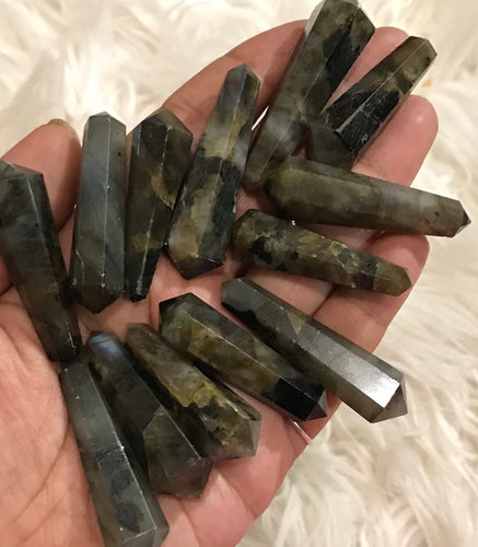 One labradorite double Point around  than 2 inches