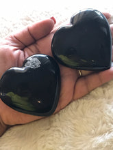 One Large Black Chalcedony Heart