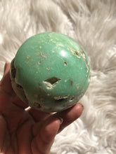 Chrysoprase spheres With Druzy 78mm