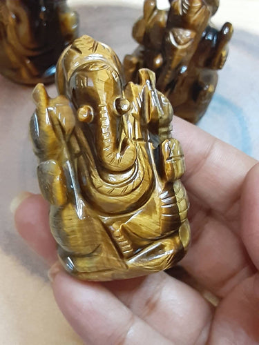 Brown Tiger eye Ganesha 2.5 inch Statue 1