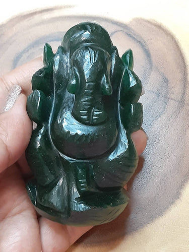 Jade Ganesha 3.3 inch Statue 2