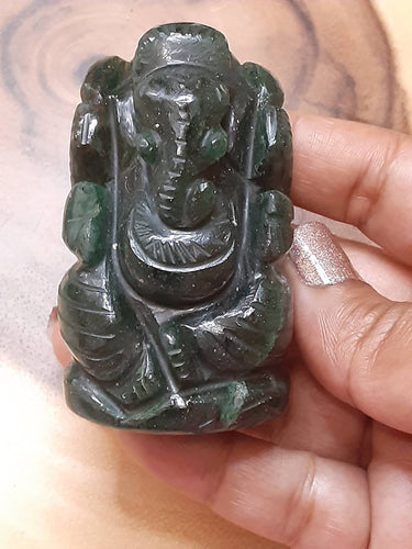 Jade Ganesha 2.8 inch Statue 4