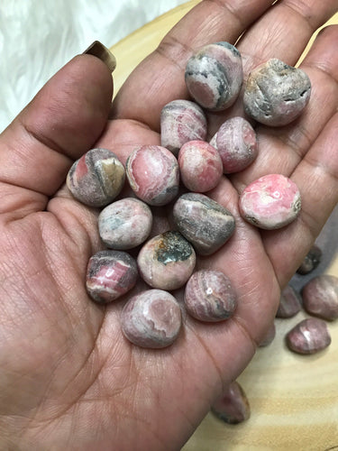 Three Small RHODOCHROSITE tumbles