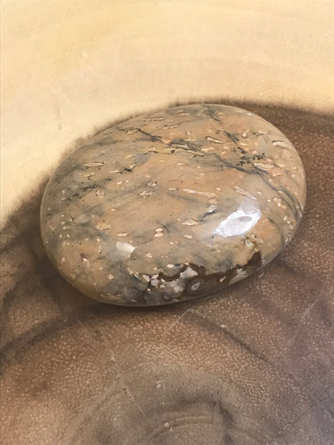 One Polychrome Jasper Palmstone
